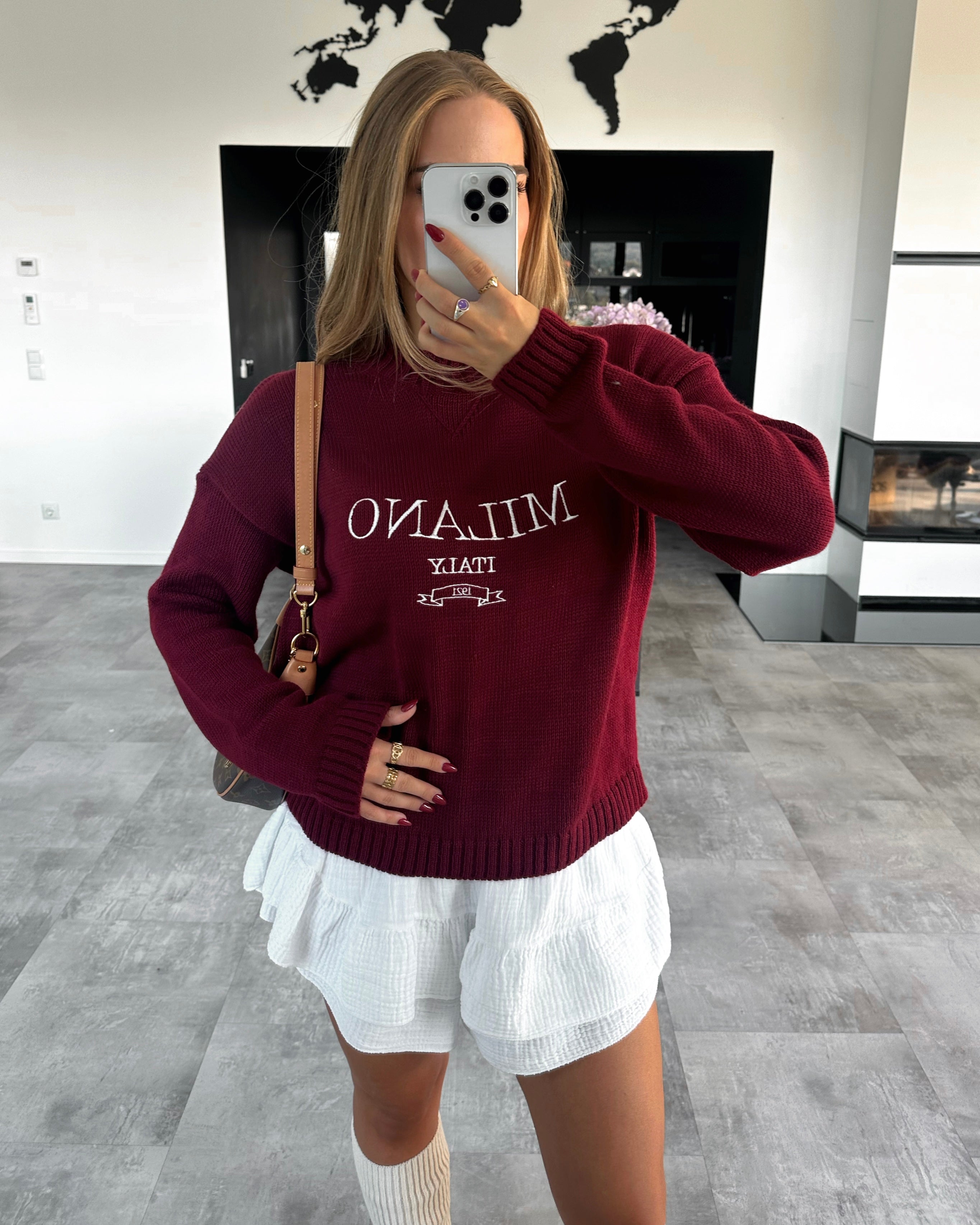 Sweater "Milano" Weinrot