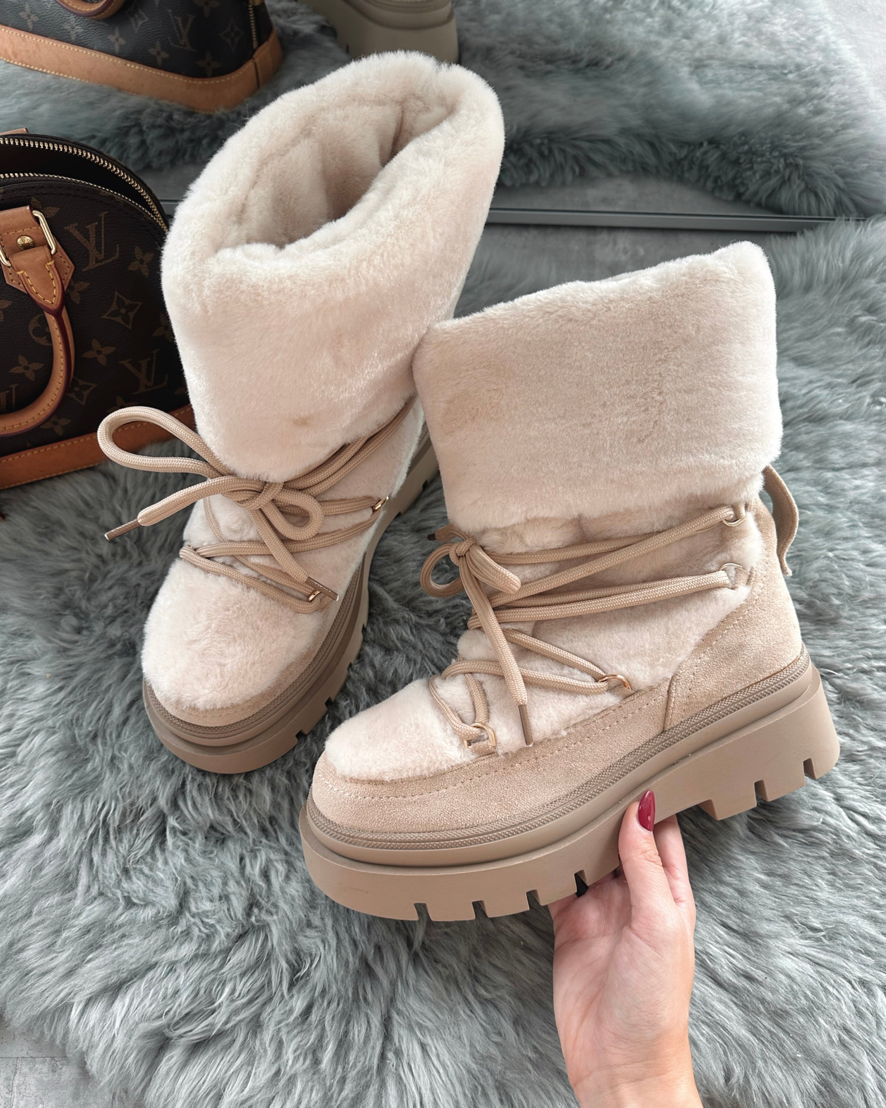 Schneestiefel „Anouk“ Gefüttert Creme