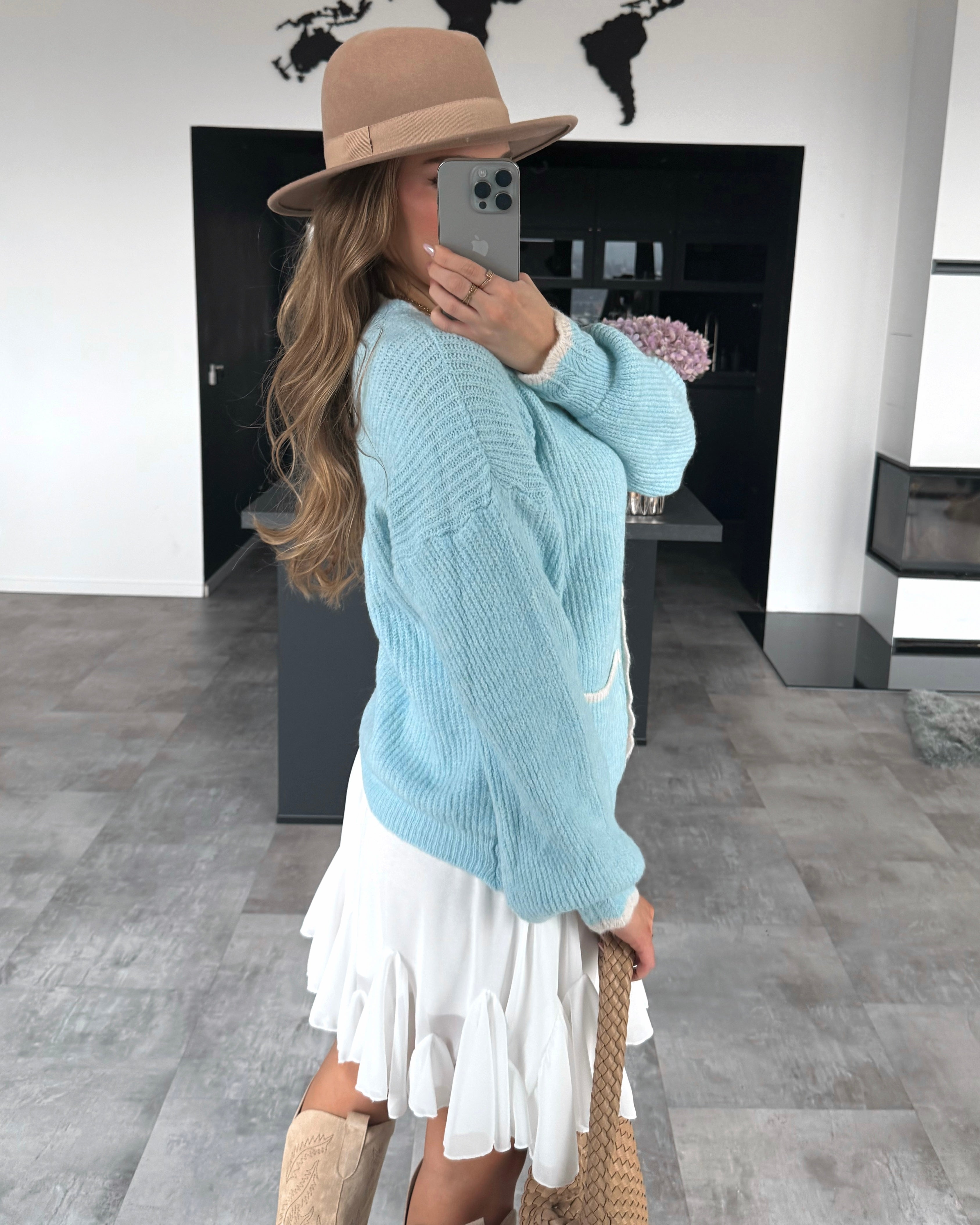 Cardigan "Adessa" Hellblau