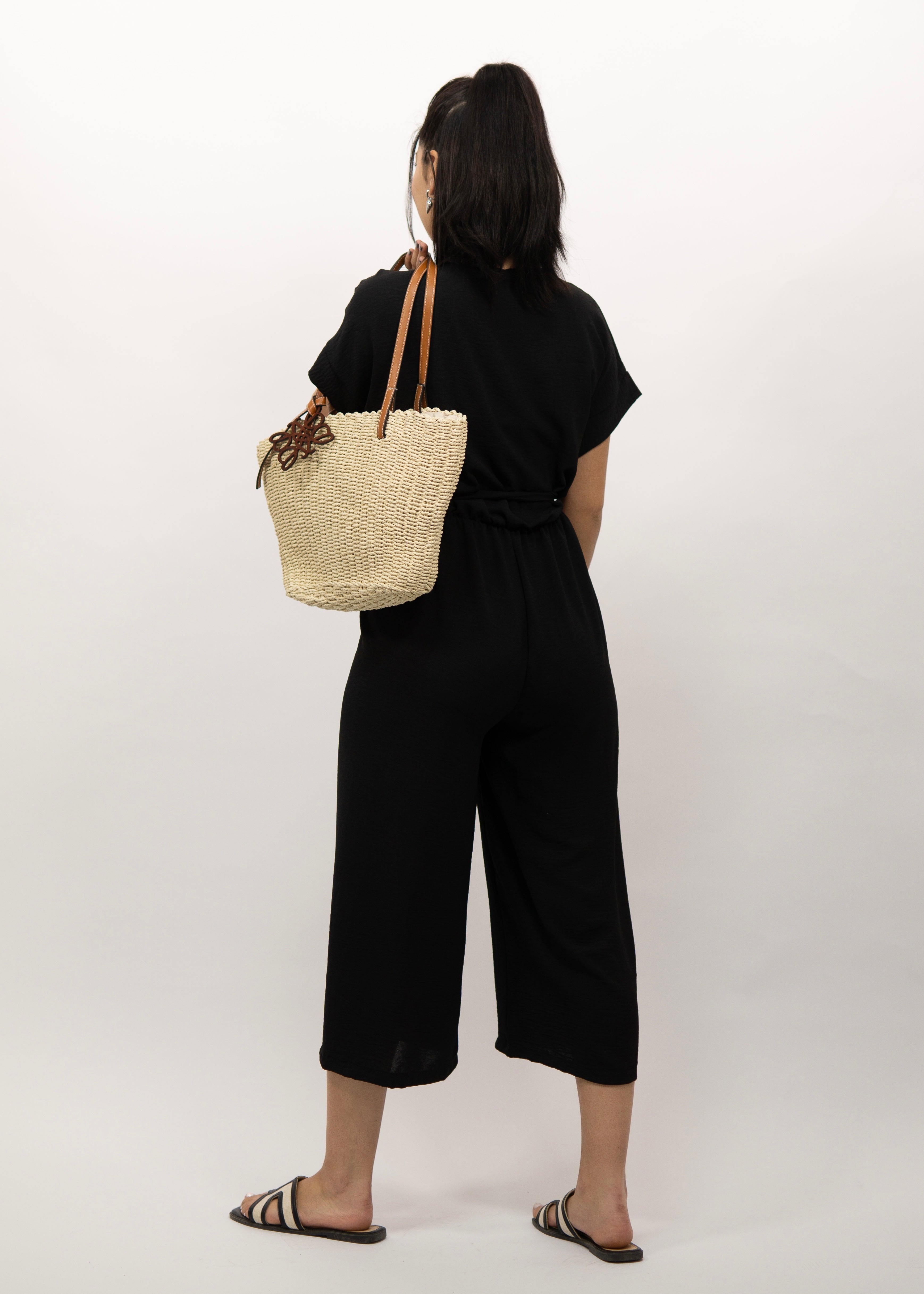 Crepe-Jumpsuit "Leslie" Schwarz