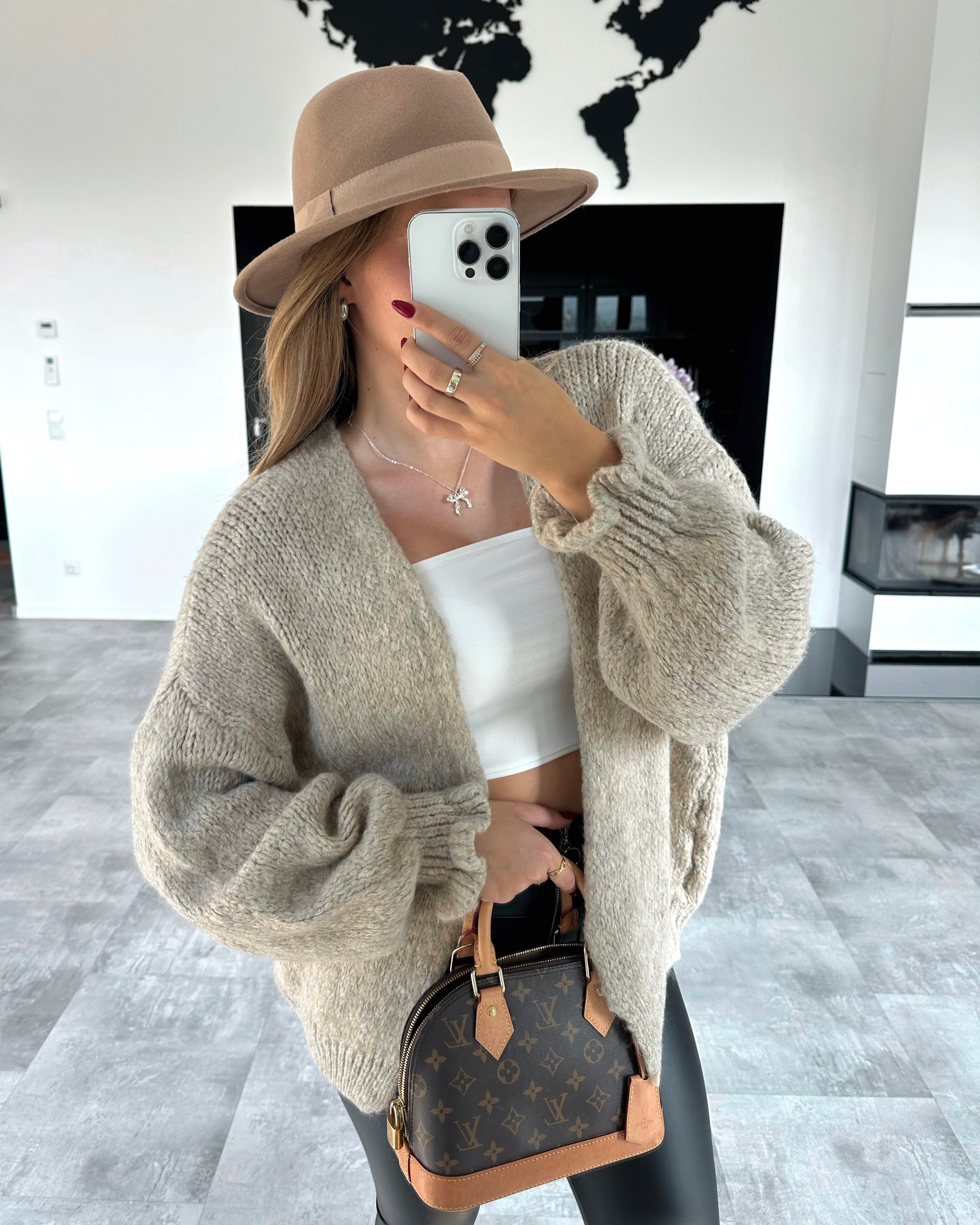 Cardigan "Mary" Taupe