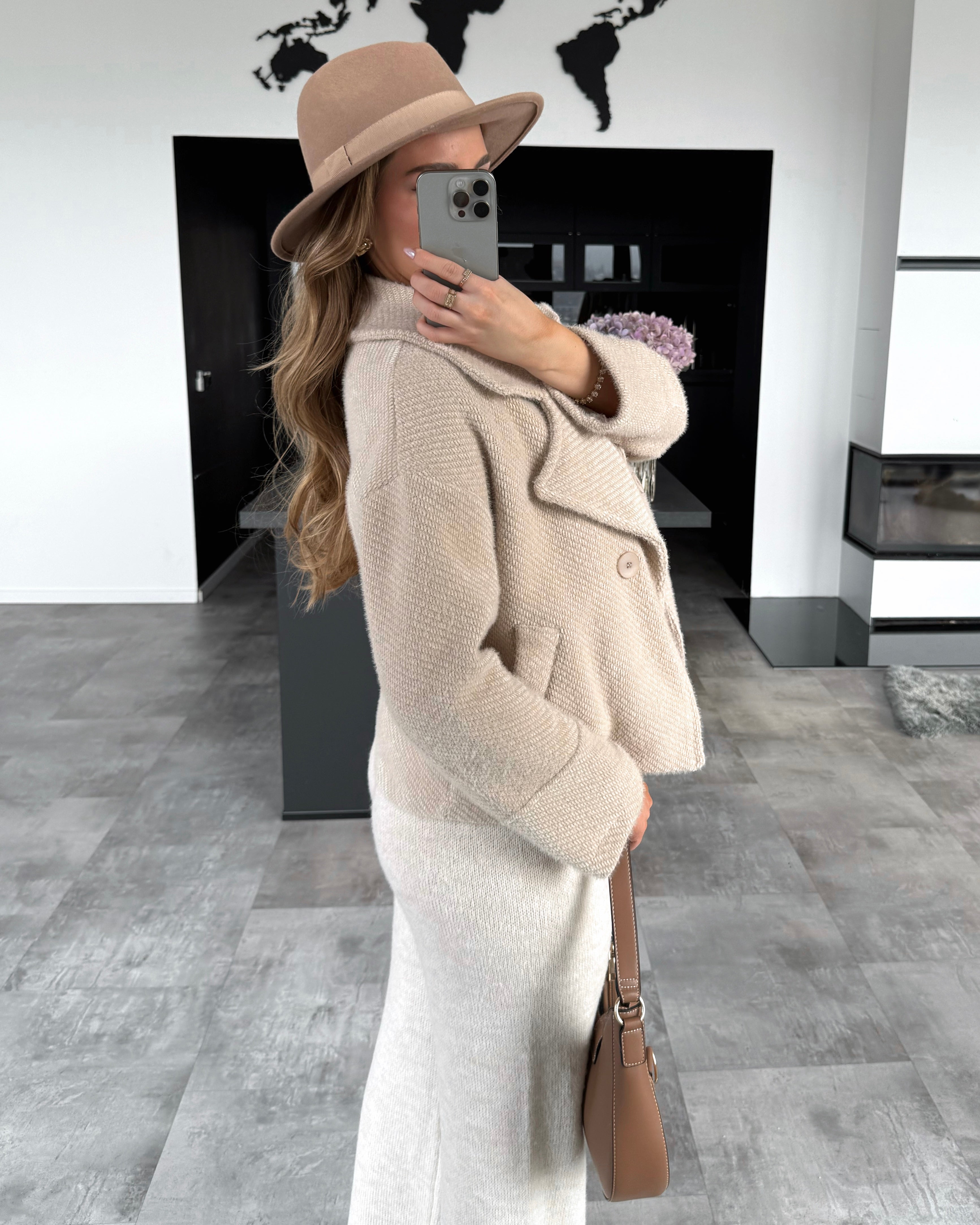 Kurzmantel “Everly” Beige