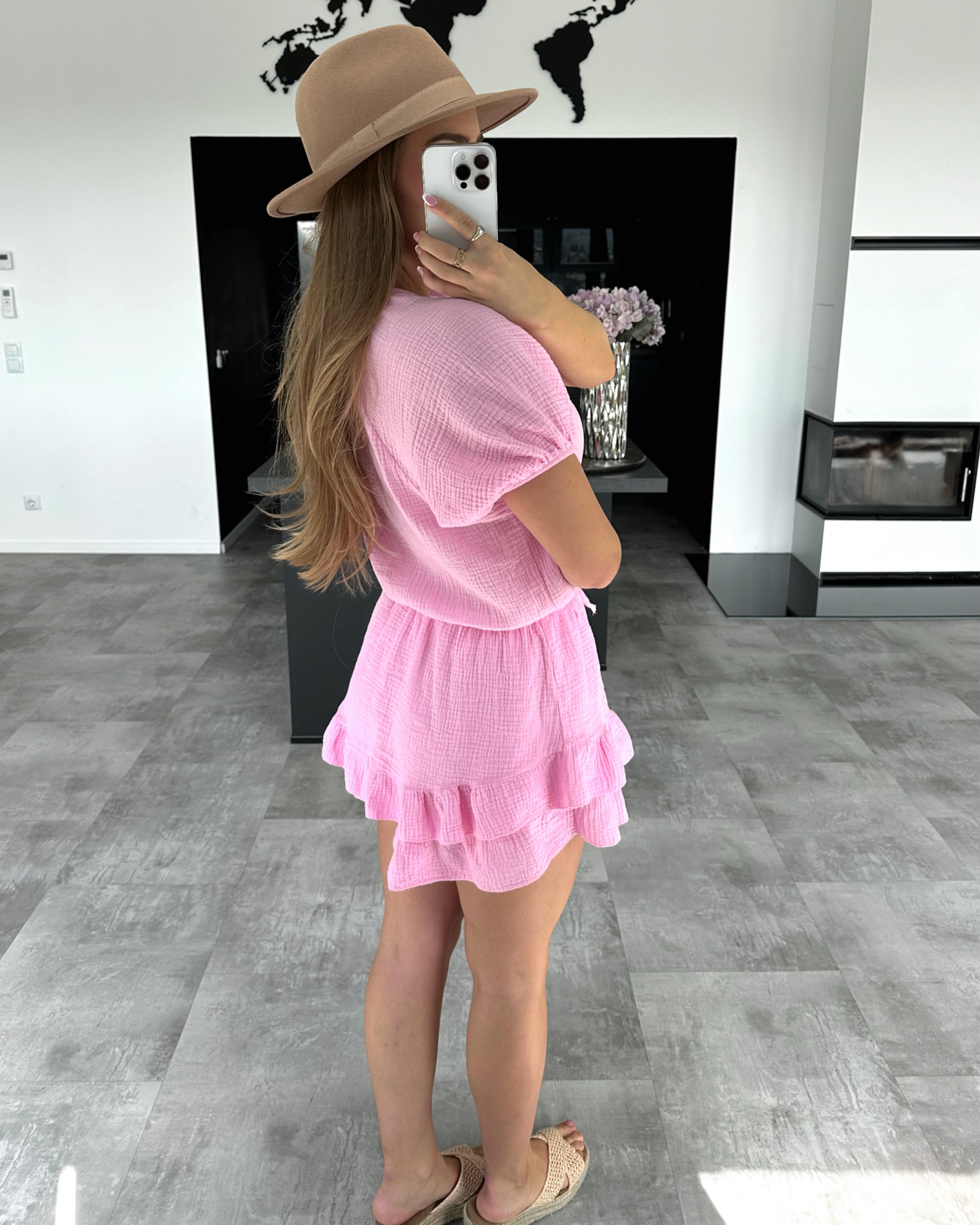 Musselin Playsuit "Melody" Bubblegum Rosa