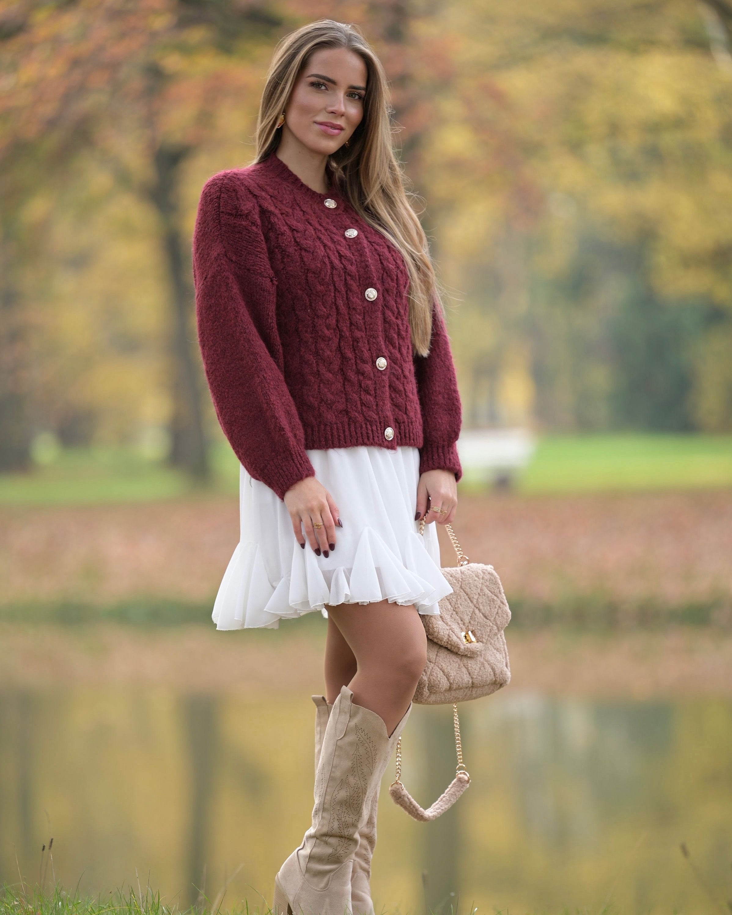 Strickcardigan "Valerie" Bordeaux