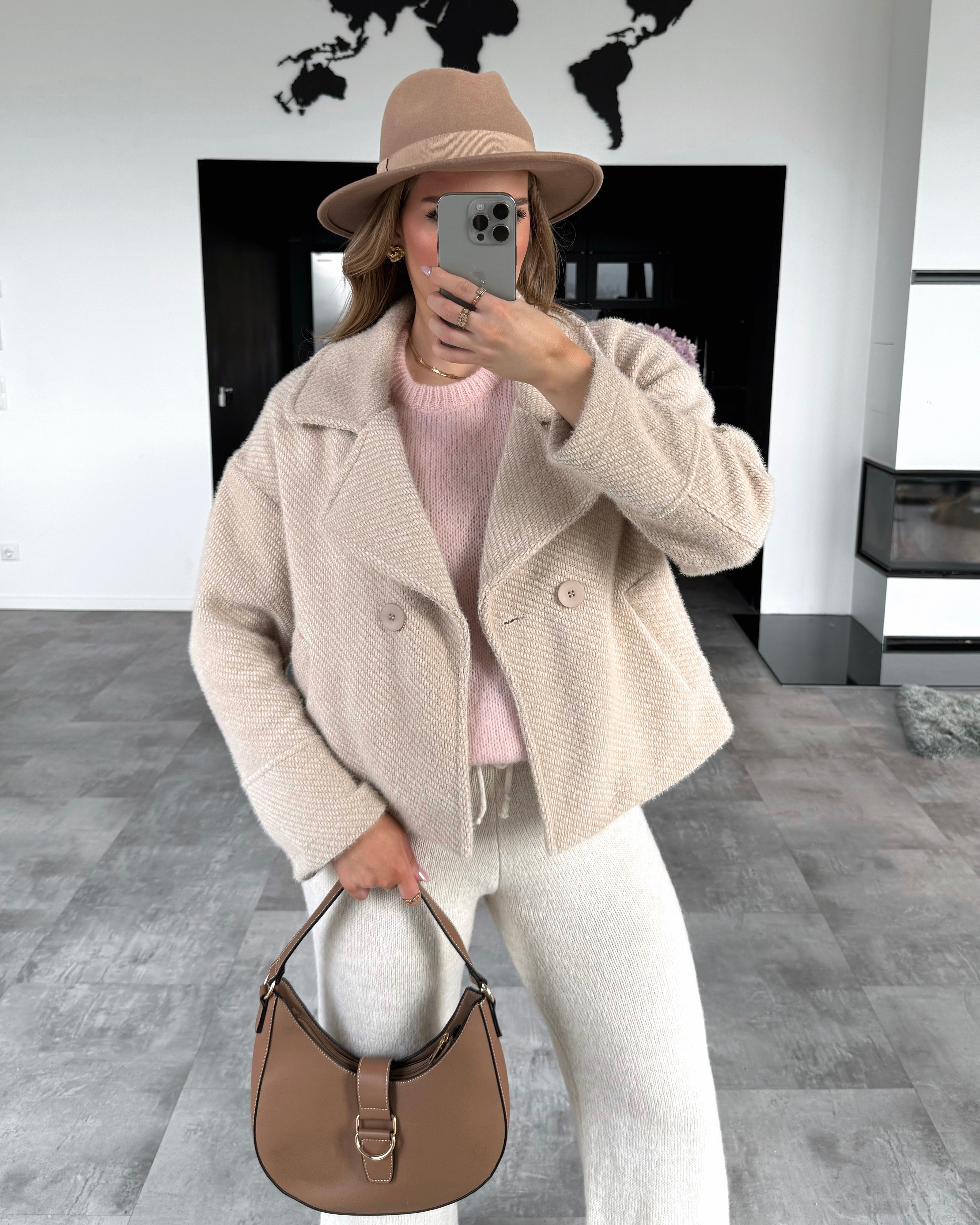 Kurzmantel “Everly” Beige