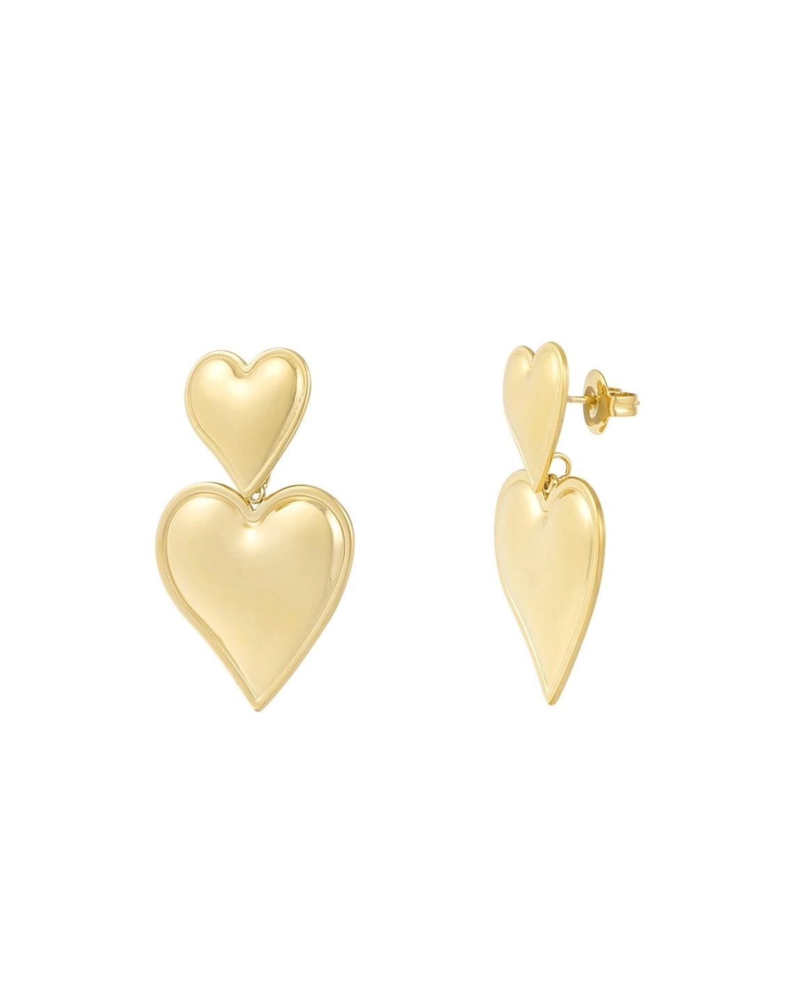 Double Heart Earrings Small