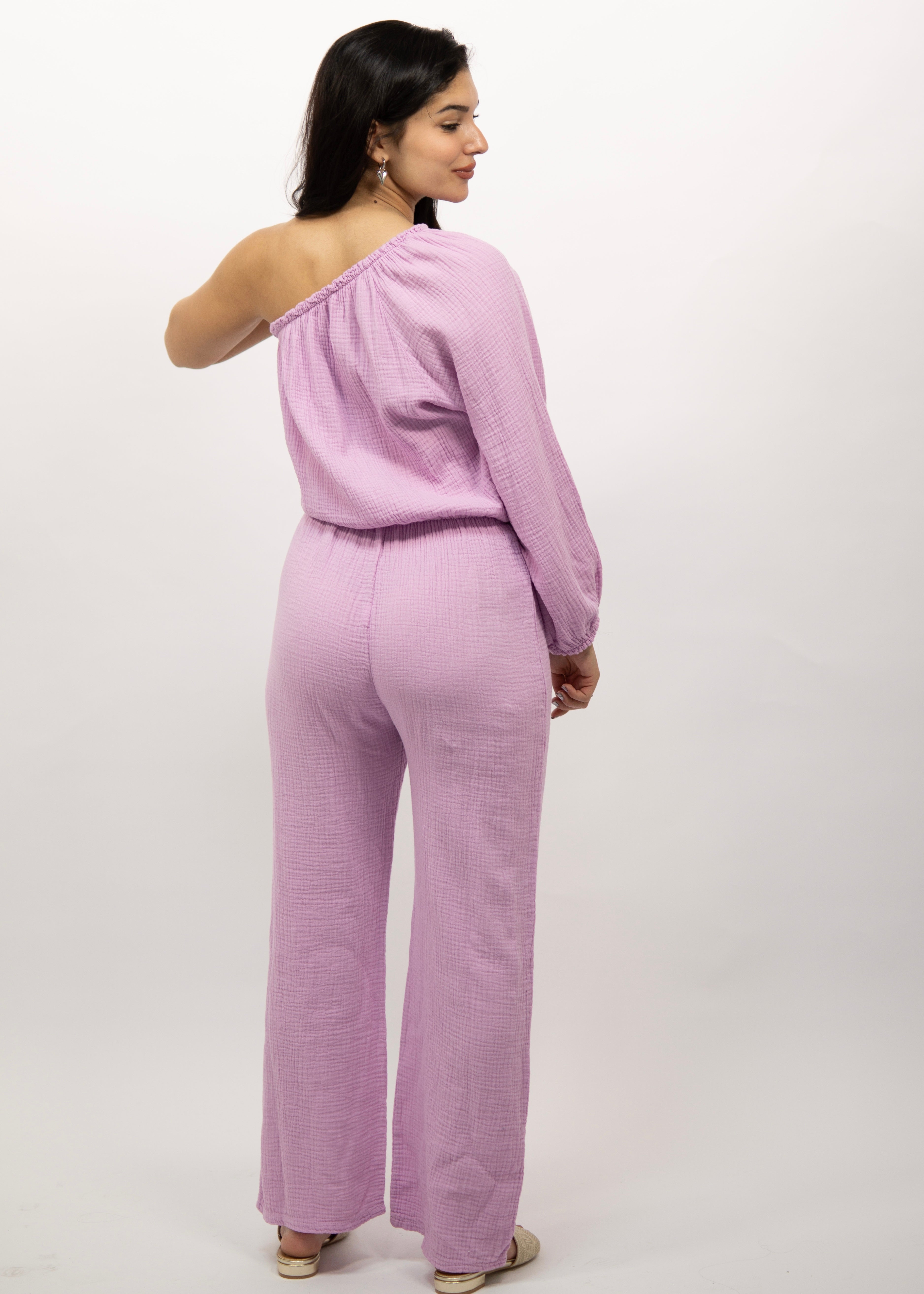 Musselin Jumpsuit "Skylar" Fliederrosa